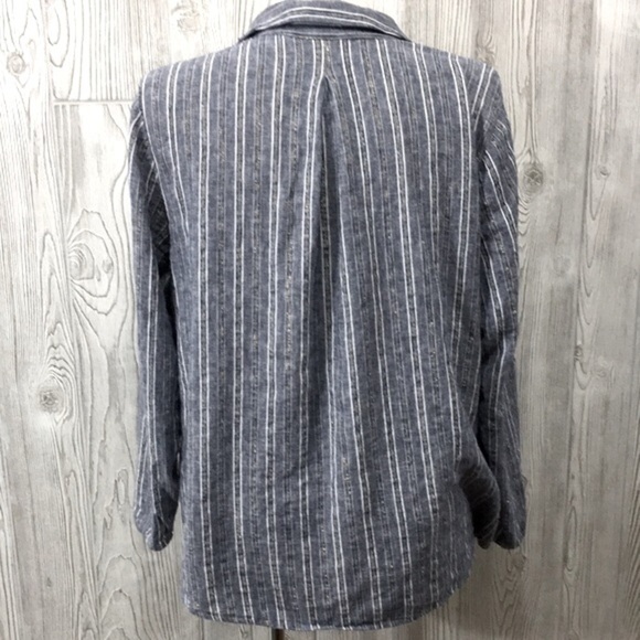 Chico's Size 3 Metallic Striped Tunic Top - Picture 6 of 8